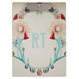 Porte-bloc Monogramme Monogrammé Fantaisiste Vintage