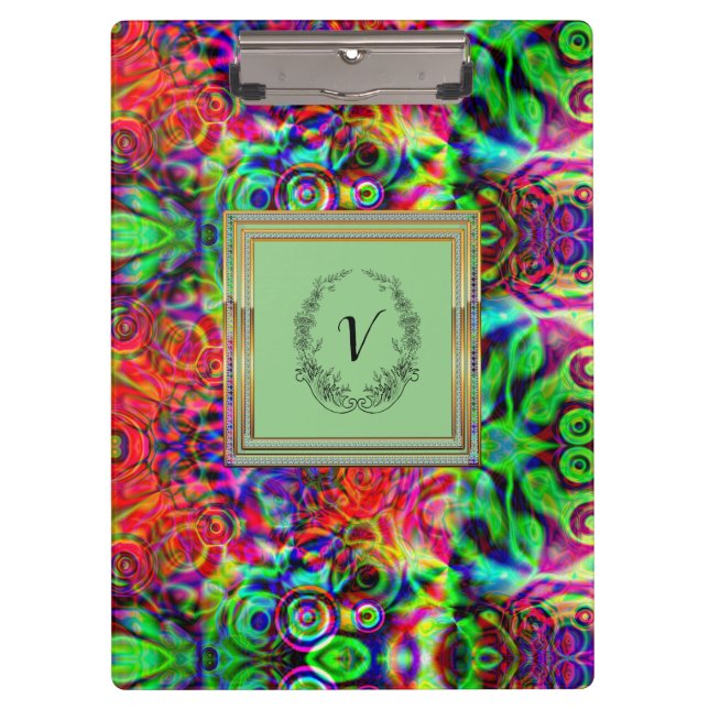 Porte-bloc Monogramme Motif moderne et élégant (Devant)