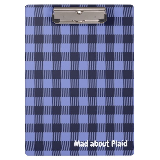 Porte-bloc Monogramme noir et bleu plaqué de buffle simple | (Devant)