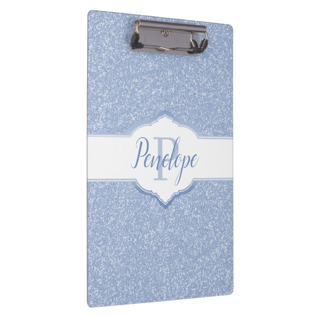 Porte-bloc Monogramme Parties scintillant bleu ciel (Swatch)