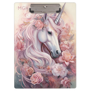 Porte-bloc Monogramme personnalisé belle licorne