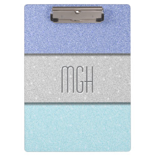 Porte-bloc Monogramme personnalisé faux paillettes Bling
