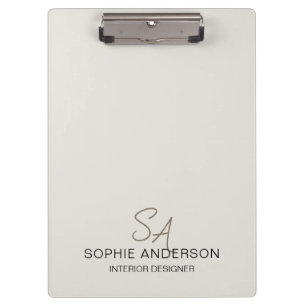 Porte-bloc Monogramme personnalisé moderne pour entreprise pr