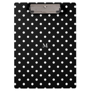 Porte-bloc Monogramme Pois noir blanc