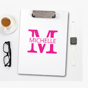 Porte-bloc Monogramme simple avec initiale