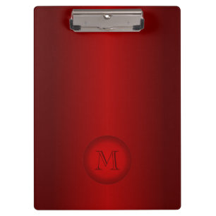 Porte-bloc Monogramme simple cool rouge foncé