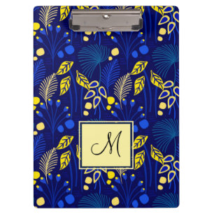Porte-bloc Monogramme tropical Motif de feuillage botanique