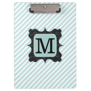Porte-bloc Monogramme vert en bon état de noir de motif de