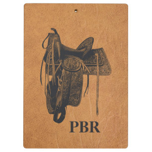 Porte-bloc Monogramme vintage de selle de cheval de l'Ouest