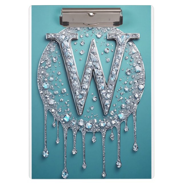 Porte-bloc Monogramme W Diamanté (Devant)