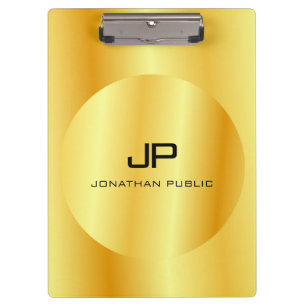 Porte-bloc Monogrammed Gold look élégant Modèle tendance