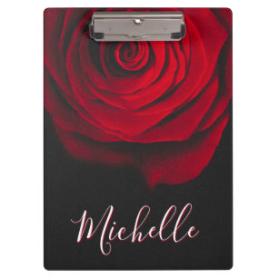 Porte-bloc Monographie personnalisée rouge rose vintage photo