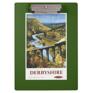 Porte-bloc Monsal Dale, train et viaduc British Rail