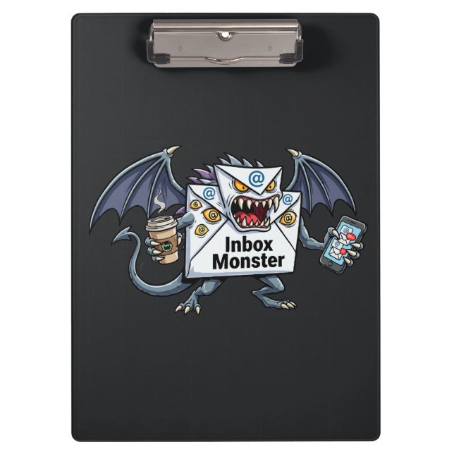 Porte-bloc Monstre de la Boîte de Réception Email en Surcharg (Devant)