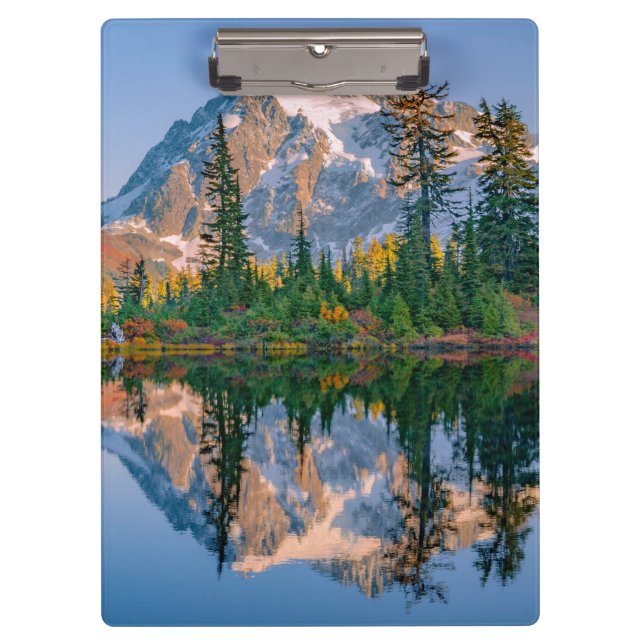 Porte-bloc Mont Shuksan reflété dans le lac Reflection (Devant)