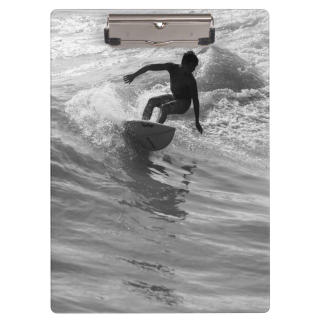 Porte-bloc Monter En Niveaux De Gris De Vague (Devant)