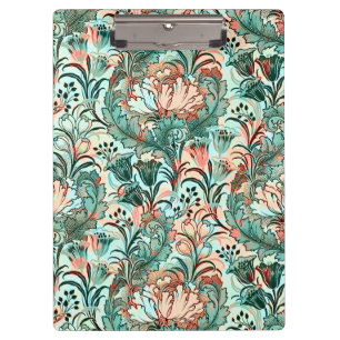 Porte-bloc Morris Inspiré Tulipes, Peonies, Acanthus Green
