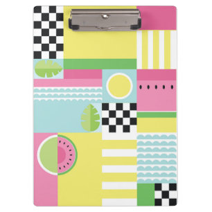 Porte-bloc Mosaïque colorée d'été, pastèque kiwi fruit 