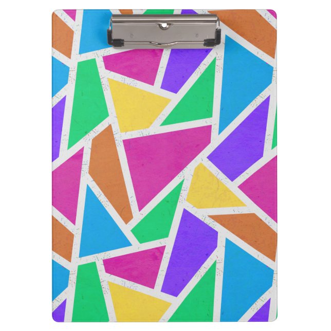 Porte-bloc Mosaïque de couleurs vives arc-en-ciel (Devant)