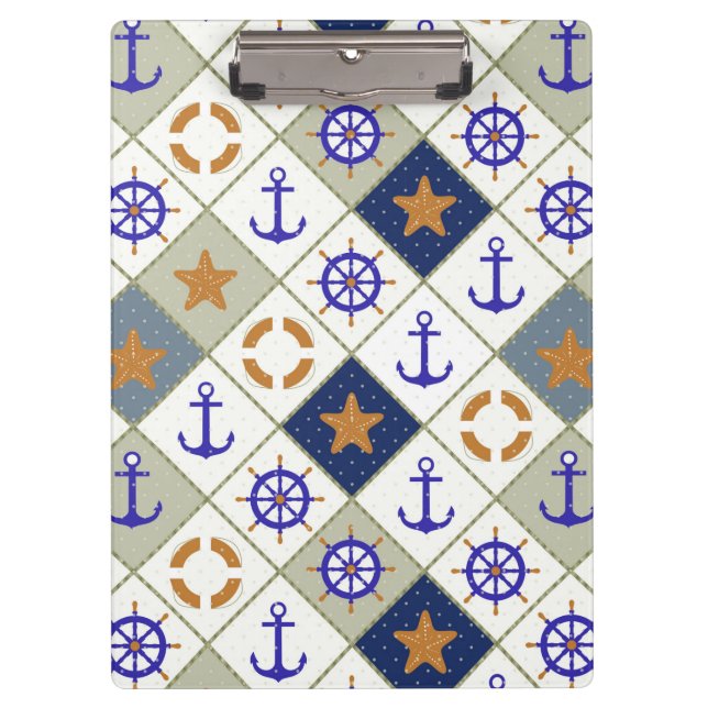 Porte-bloc Motif 2 de thème de mer (Devant)