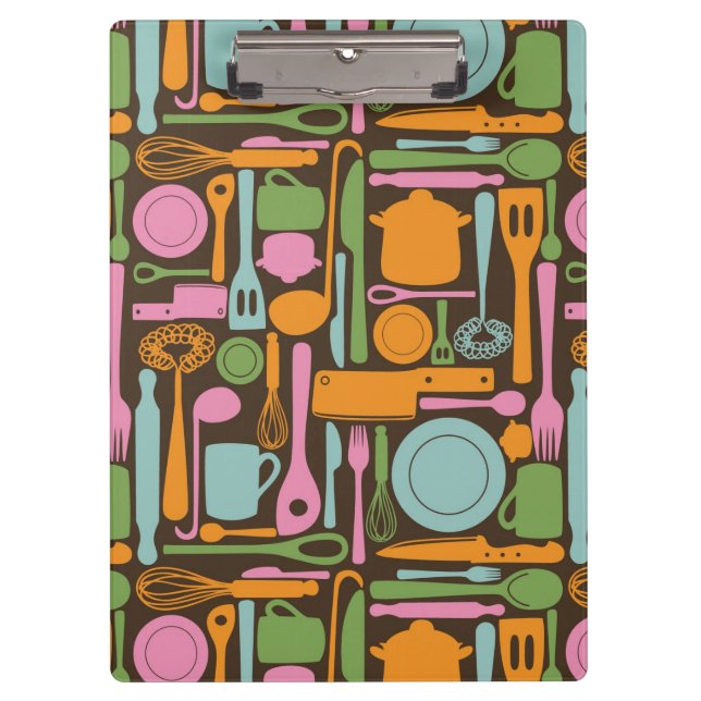 Porte-bloc Motif 3 d'ustensiles de cuisine (Devant)