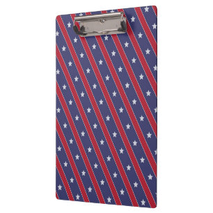 Porte-bloc Motif à bandes bleues rouges étoiles