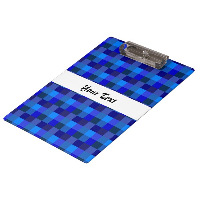 Porte-bloc Motif à carreaux bleus (Incliné)