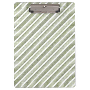 Porte-bloc Motif à cinq bandes vert et blanc olive