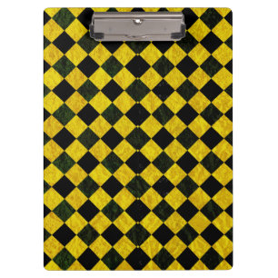 Porte-bloc Motif à damiers noir et jaune