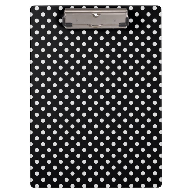 Porte-bloc Motif à pois noirs et blancs (Devant)