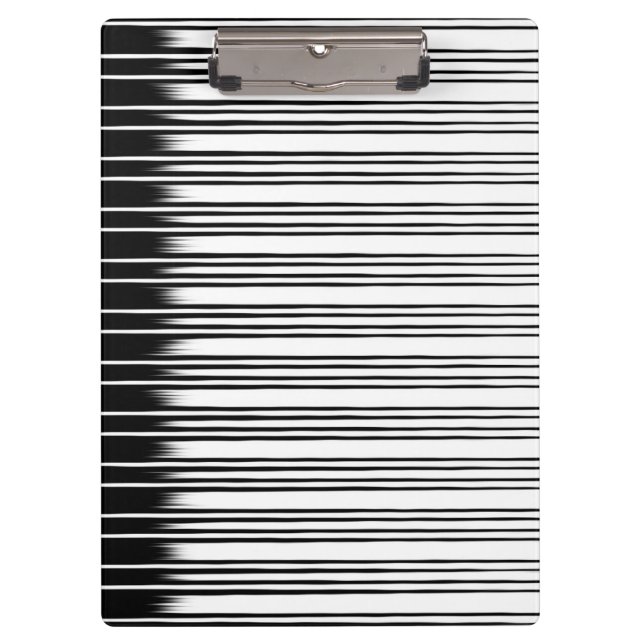 Porte-bloc Motif à rayures noir et blanc cool (Devant)