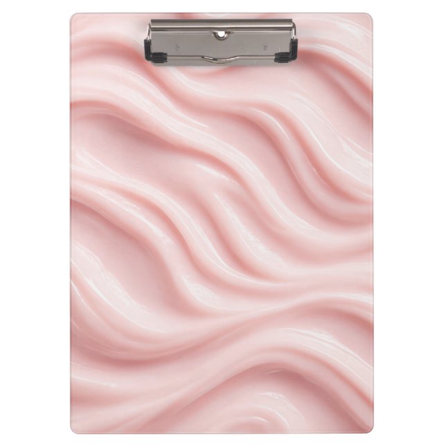 Porte-bloc Motif Abstrait Crème Rose (Devant)