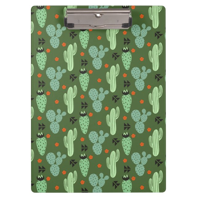 Porte-bloc Motif abstrait de désert de cactus de hippie (Devant)