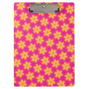 Porte-bloc Motif Abstrait rose et jaune vif