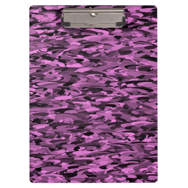 Porte-bloc Motif Abstrait Violet Noir (Devant)