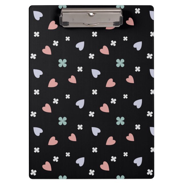 Porte-bloc Motif Amour Chanceux Cœurs Trèfle Mignon (Devant)