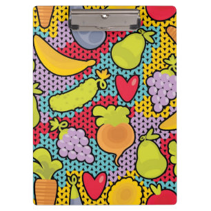 Porte-bloc Motif avec des fruits et légumes
