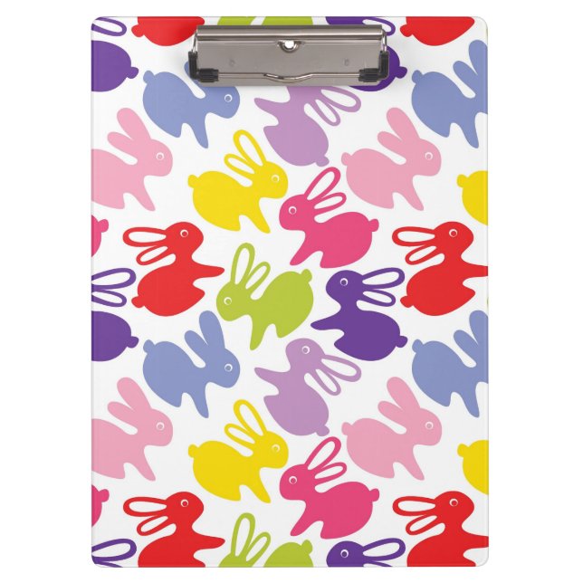 Porte-bloc motif avec des lapins de Pâques (Devant)
