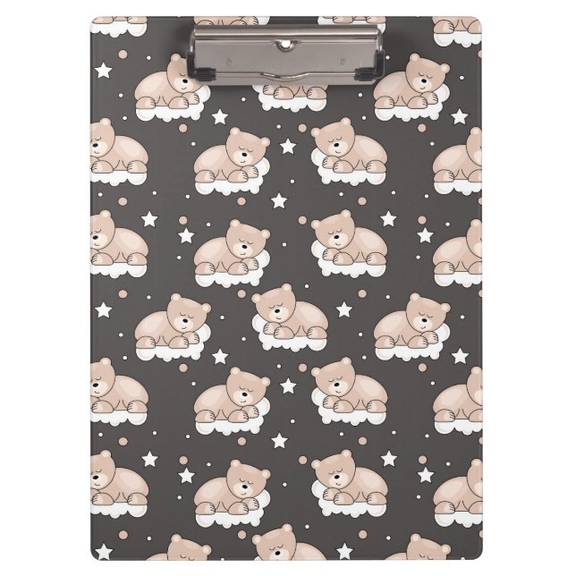 Porte-bloc motif avec le petit sommeil d'ours (Devant)