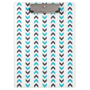 Porte-bloc Motif blanc et bleu géométrique moderne de flèches