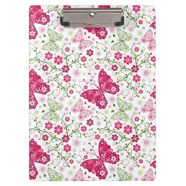 Porte-bloc Motif blanc floral (Devant)