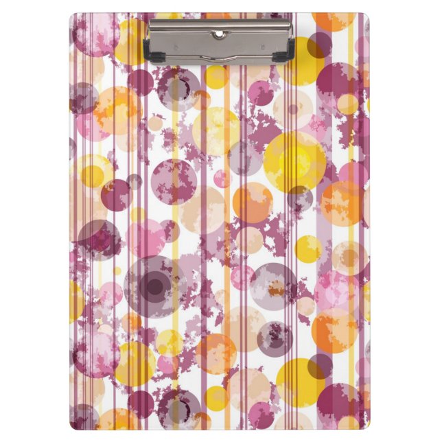 Porte-bloc Motif blanc rayé tacheté (Devant)