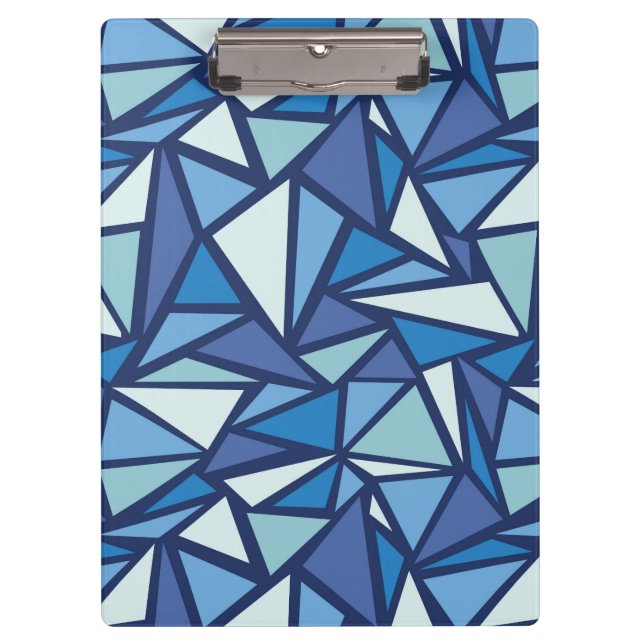 Porte-bloc Motif bleu abstrait de Crsytal de glace (Devant)