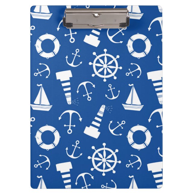 Porte-bloc Motif bleu de mer (Devant)