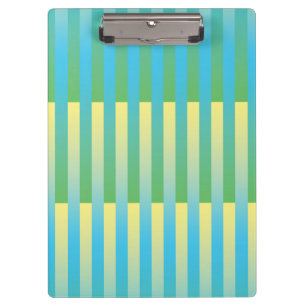 Porte-bloc Motif bleu jaune vert rayé