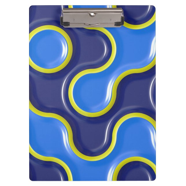 Porte-bloc Motif BLOB Bleu (Devant)