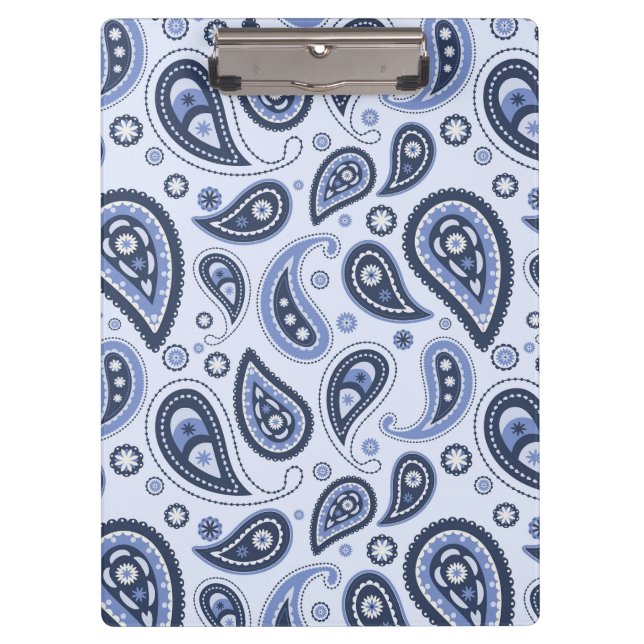 Porte-bloc Motif Blue Paisley (Devant)
