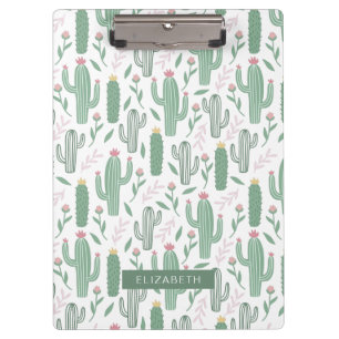 Porte-bloc motif botanique de Cactus personnalisé