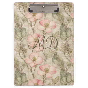 Porte-bloc Motif brodé de délicate prairie de fleurs sauvages