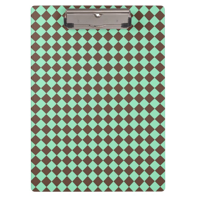 Porte-bloc Motif Brown de contrôle du diamant vert (Devant)